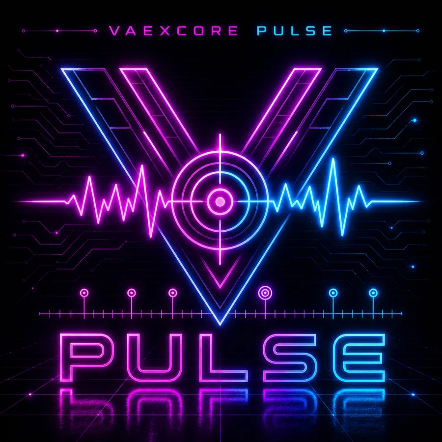 VaexCore Pulse neon logo